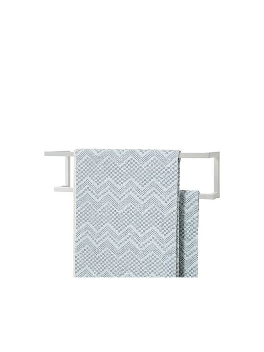 Sealskin Carre Single Wall-Mounted Bathroom Rail ​48x48cm White