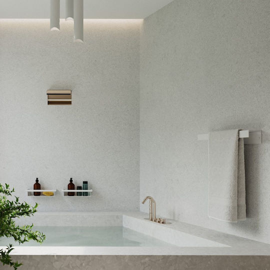 Verdi Lamda Single Wall-Mounted Bathroom Rail White