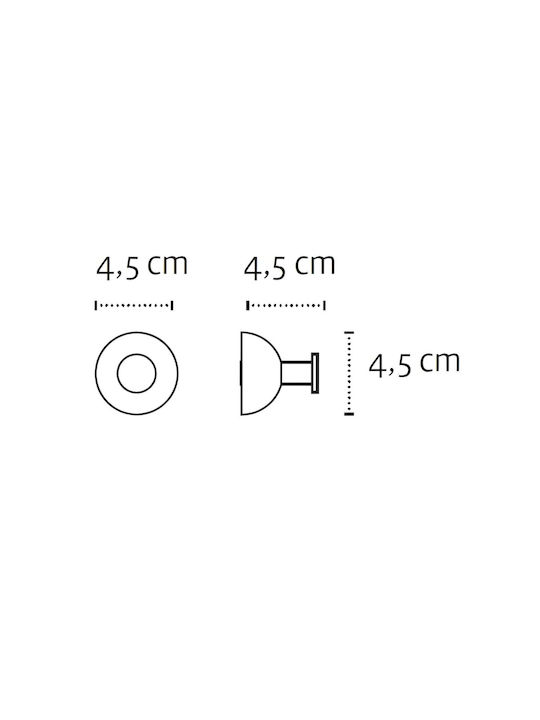 Kapitan Cârlig de Baie Simplu cu șuruburi Inox Negru