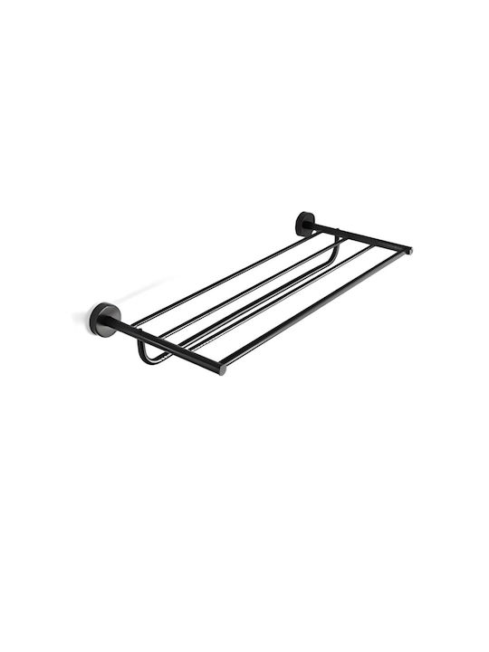 Karag Single Wall-Mounted Bathroom Shelf Unit ​60x60cm Black