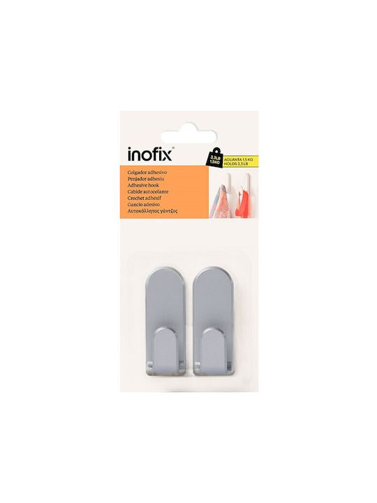 Inofix Single Wall-Mounted Bathroom Hook ​6.5x2.5cm Silver