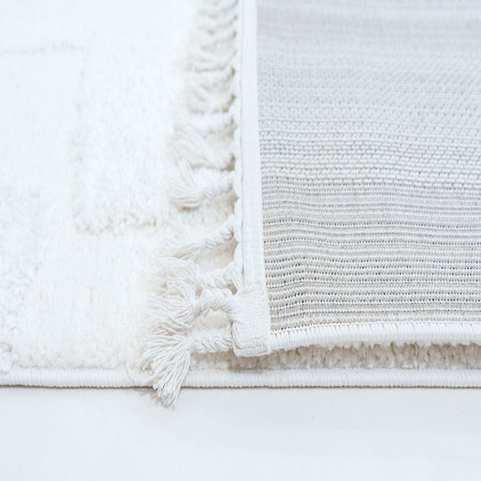 Ezzo Shaggy D110a1a Shaggy Bedroom Rugs Set Cream 12-D110A1A 3pcs