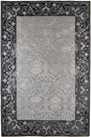 Klonaras Muse 2060 Modern Bedroom Rugs Set Silver Black 2004549 3pcs