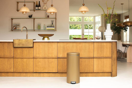 Brabantia Κάδος NewIcon Pedal Απορριμμάτων Μεταλλικός με Πεντάλ Πορτοκαλί 30lt
