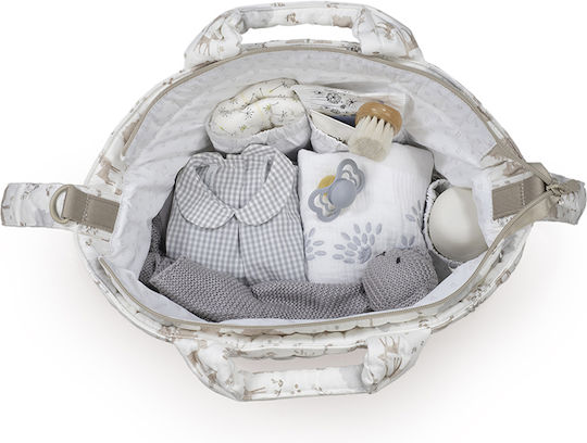 Pasito a Pasito Shoulder/Hand Diaper Bag Beige 43x29x11cm.