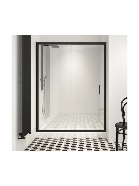 Orabella Energy Fixed Side for Shower with Sliding Door 100x100cm Mat Black