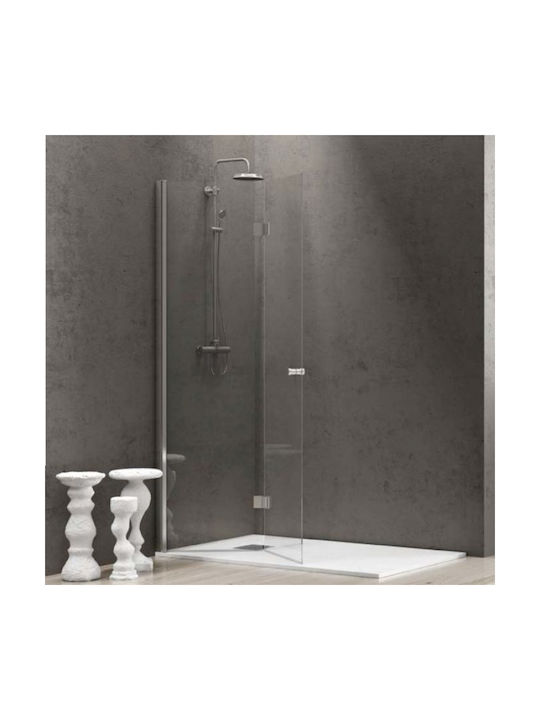 Karag S 7 Shower Screen for Shower with Foldable Door 60x200cm Clear Glass Chrome