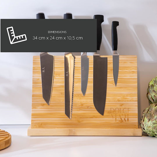 Dolce Mare Magnetic Cuțite Stand Bambus
