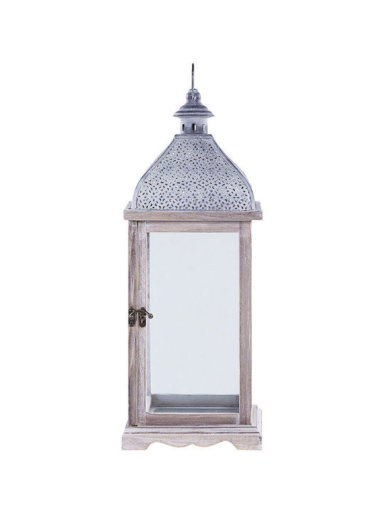 Beliani Metallic Lantern White