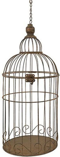 Atmosphera Rusty Metallic Tabletop Lantern Brown 25x25x70cm Atmosphera Rusty Metallic Tabletop Lantern Brown 25x25x70cm