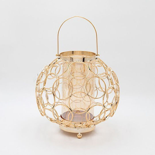Laterne Metallisch Bodenmontage Gold 23x23x23cm 1Stück Laterne Metallisch Bodenmontage Gold 23x23x23cm 1Stück