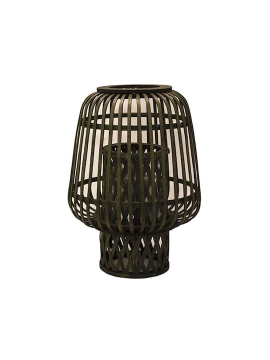 Atmosphera Φαναράκι Bamboo Επιτραπέζιο Λαδί 27x27εκ.
