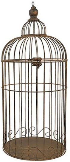 Atmosphera Rusty Metallic Tabletop Lantern Brown 29x29x80cm Atmosphera Rusty Metallic Tabletop Lantern Brown 29x29x80cm
