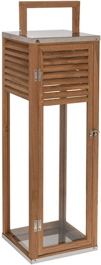 Iliadis Wooden Lantern Brown 22x22x75cm