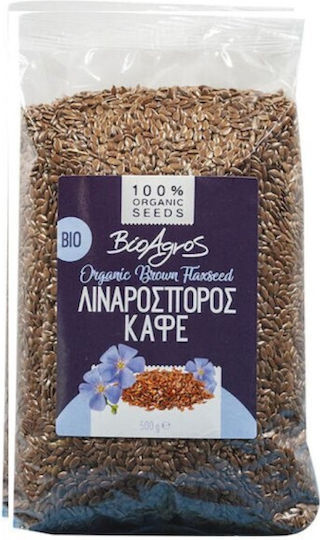 Vio Agros Brown Organic Linseed Raw Shelled 500gr