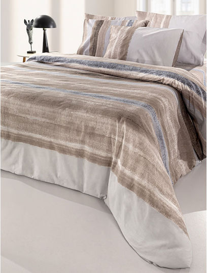 Guy Laroche Santiago Set Bed Sheets King Size 270x265cm Stone 4 Pieces