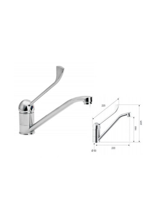 Interflex Brass Küchenarmatur Zähler Silber