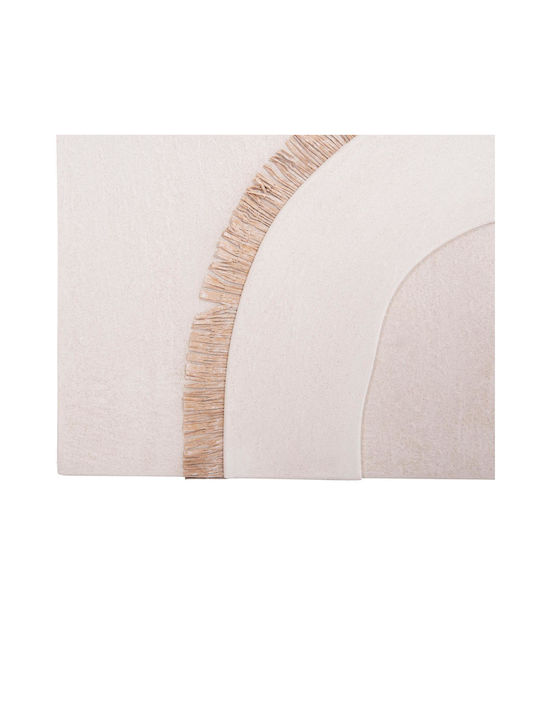 Hm4534 Rectangular Painting Series Santorini Hm4534 MDF Off-White Color-Decoration Beige 48x4.5 Thickness X60cm Code 0538049
