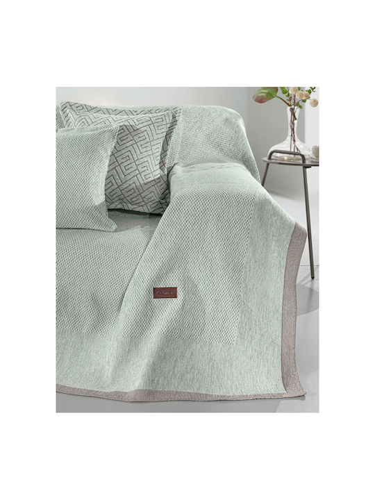 Guy Laroche Four-Seater Sofa Throw Central 180x350cm Mint