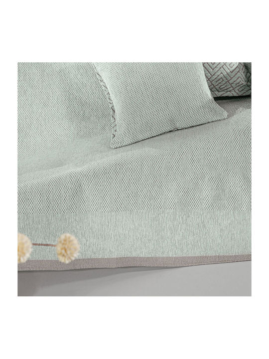Guy Laroche Four-Seater Sofa Throw Central 180x350cm Mint
