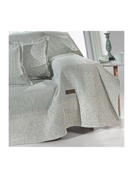 Guy Laroche Perth Zweisitzer-Sofa Überwurf Chenille 180x250cm Mint