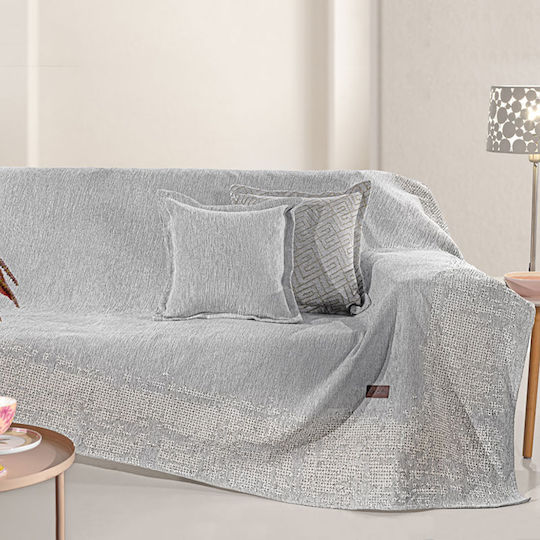 Guy Laroche Perth Cuverturi Pentru Canapea 3 Locuri Chenille 180x300 cm Gri