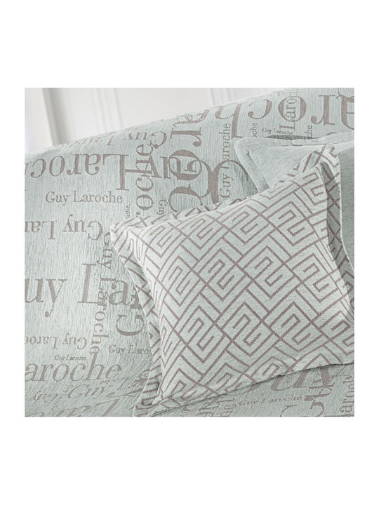 Guy Laroche Stamp Ριχτάρι Διθέσιου Καναπέ Chenille 180x250εκ. Silver 1133030125008