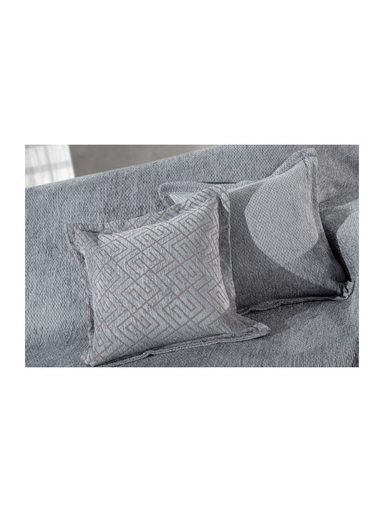 Guy Laroche Central Ριχτάρι Πολυθρόνας Chenille 180x150εκ. Silver
