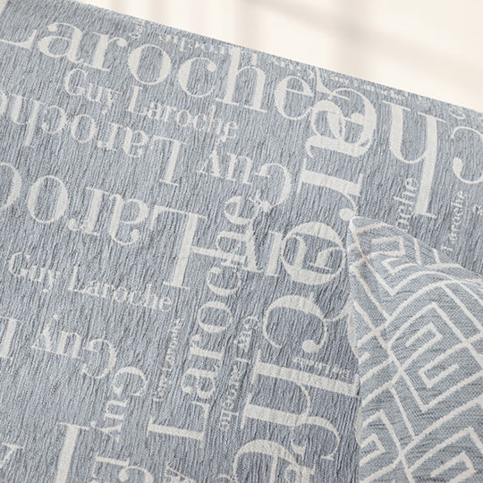 Guy Laroche Stamp Ριχτάρι Διθέσιου Καναπέ Chenille 180x250εκ. Silver