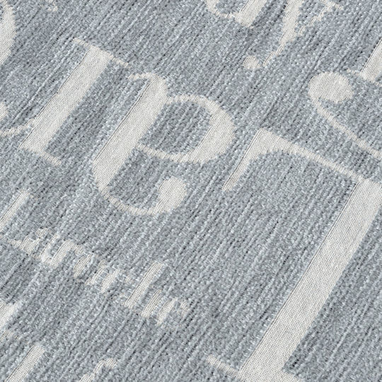 Guy Laroche Stamp Ριχτάρι Διθέσιου Καναπέ Chenille 180x250εκ. Silver