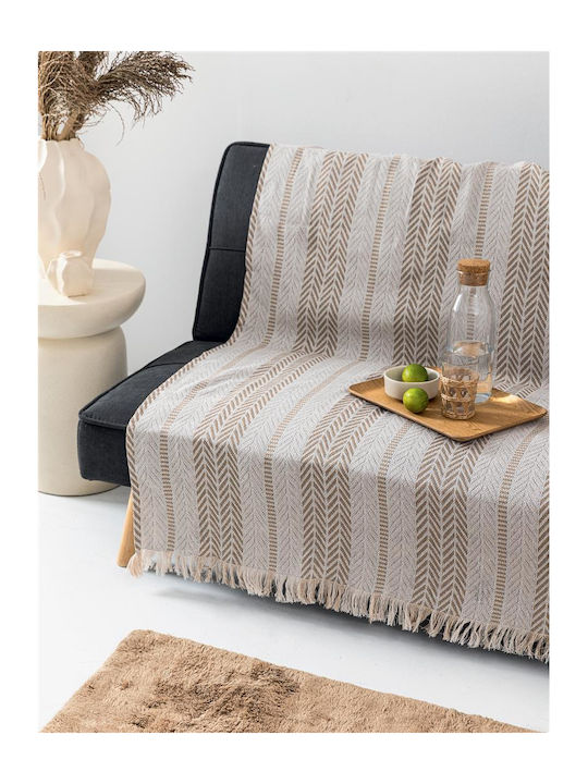 Palamaiki Armchair Throw 180x180cm Beige