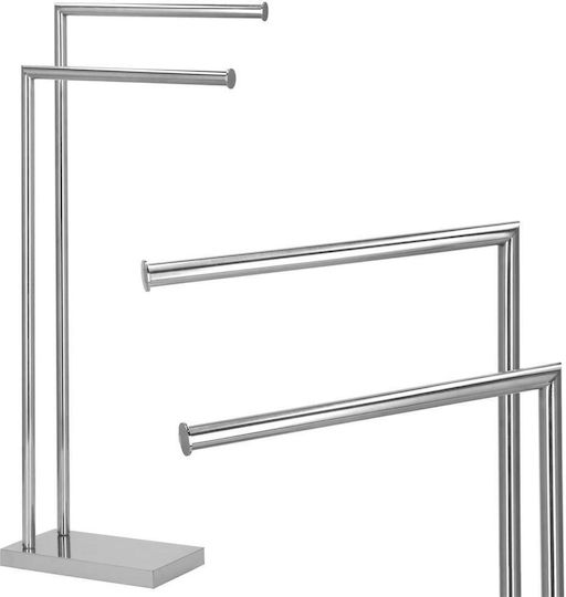 Freistehender Kleiderständer Badezimmer Einzeln ​80x80cm Silber
