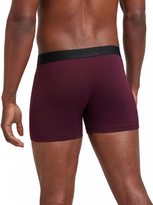 Herren Boxershorts Bordeaux, Black 2Packung