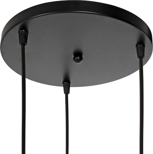 HomeMarkt Κρεμαστό Φωτιστικό Μαύρο με Ντουί E27 25x22x25εκ.