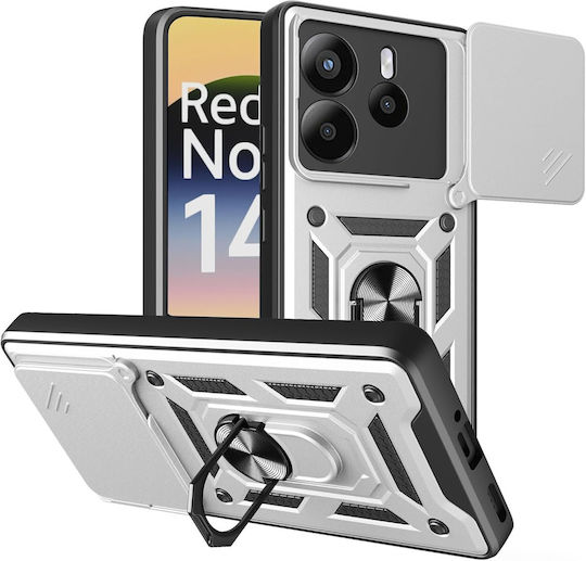 Bodycell Slide Cover Back Cover Metallic Silver (Xiaomi Note 14 4G)