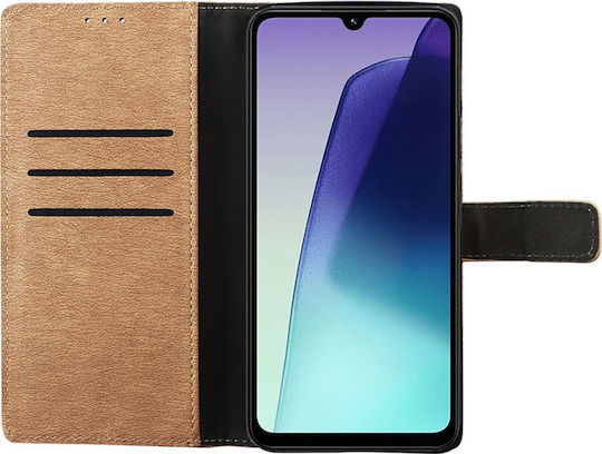 Volte-Tel Buchen Sie Synthetisches Leder Gold (Redmi 14C / Poco C75)