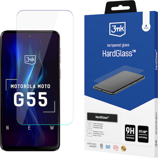 3MK Hardglass Tempered Glass (Moto G55)