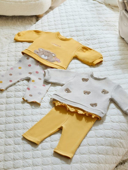 Kids' Set with Leggings Summer 4pcs Walnut