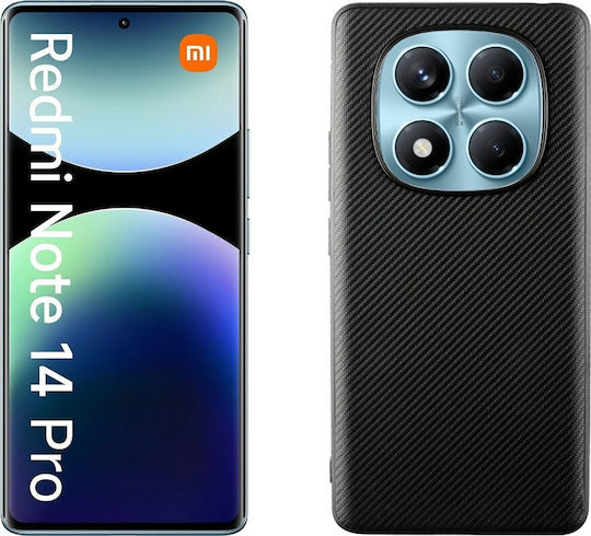Volte-Tel Carbon Lift Back Cover Silicone Black (Redmi Note 14 Pro 4G)