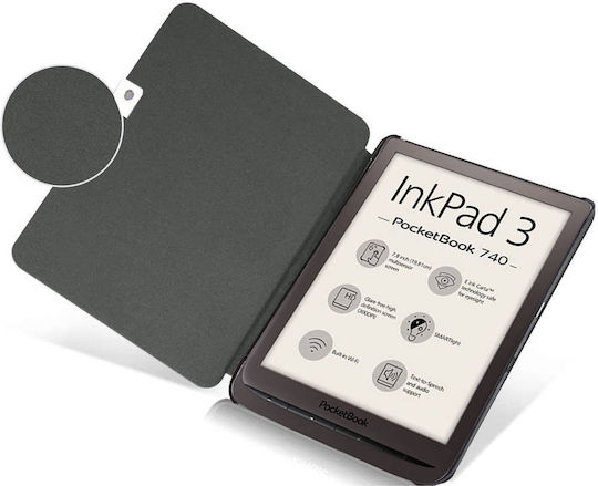 Strado Flip Cover Μαύρη (Pocketbook InkPad 3/3 Pro)