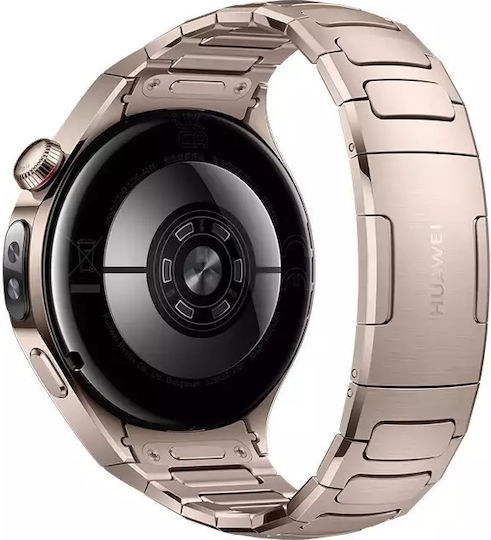 Huawei Watch 5 Stainless Steel 42mm Waterproof with eSIM and Heart Rate Monitor (Sand gold)