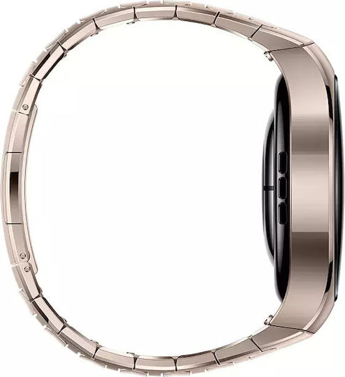Huawei Watch 5 Stainless Steel 42mm Waterproof with eSIM and Heart Rate Monitor (Sand gold)