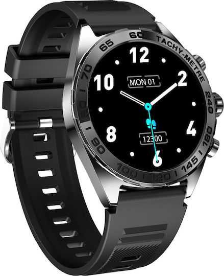 Bea-fon 501 Stainless Steel 43mm Smartwatch (Μαύρο)