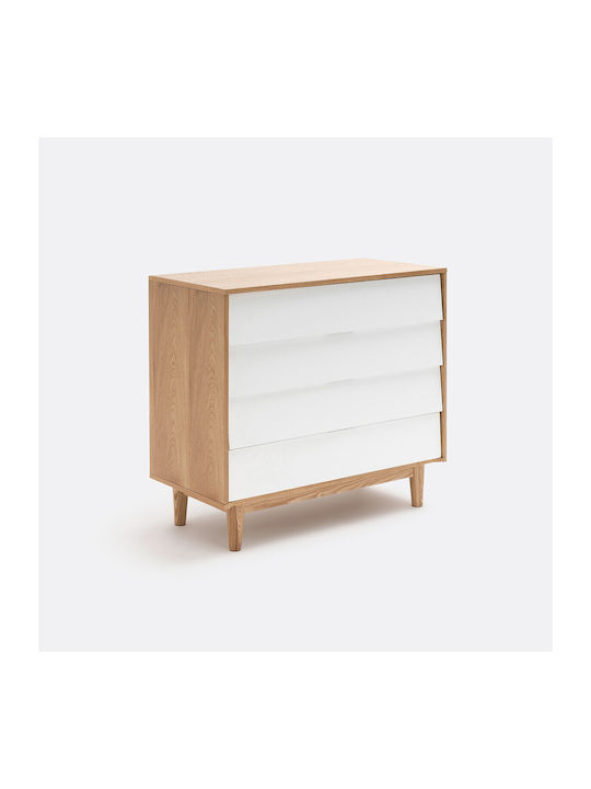 Wooden Chest of Drawers with 4 Drawers 90x42x80cm