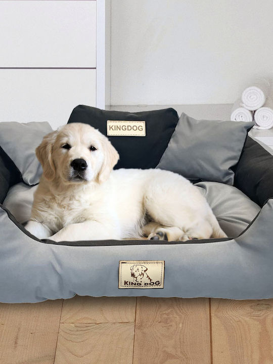 Kingdog Легло за кучета клетка 130x105 см персонализирано водоустойчиво тъмносиво Kingdog Легло за кучета клетка 130x105 см персонализирано водоустойчиво тъмносиво