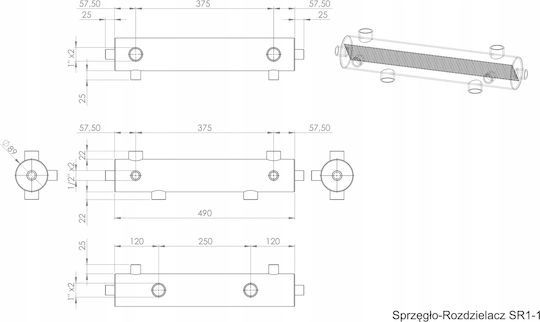 Distribuitor cuplaj hidraulic 60 kW Sr 1-1