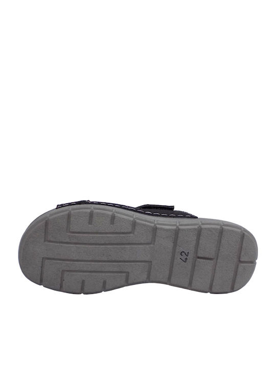 Leder Herrensandalen in Schwarz Farbe