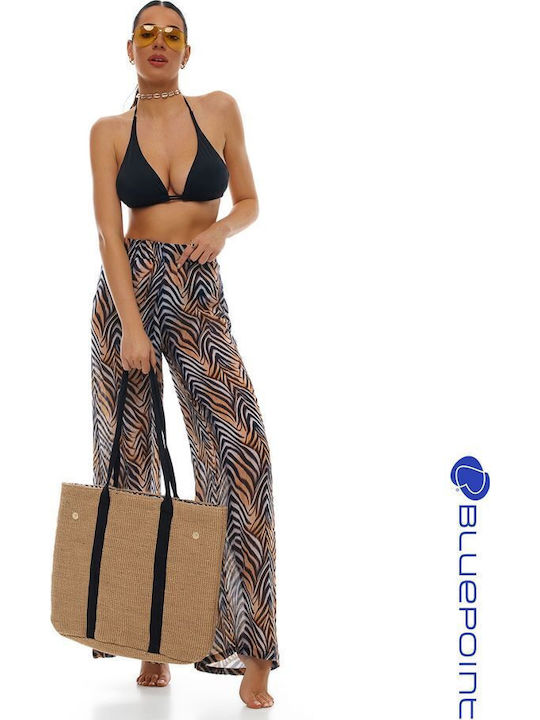 Bluepoint Wicker Beach Bag Beige
