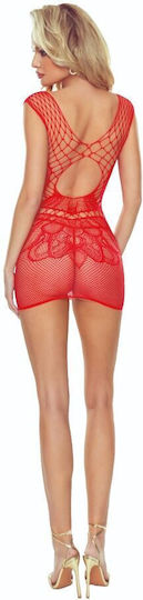 Passion Bodystocking Sexy Φόρεμα Κόκκινο