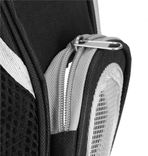 Small-medium Pet Carrier Backpack Up To 12 Kg Transparent Panoramic Window Side Pockets Black